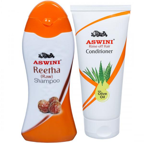 Buy Aswini Combopack (Reetha Shampoo 100 ml + Conditioner 100 ml) Online at  Best price in India | Flipkart Health+