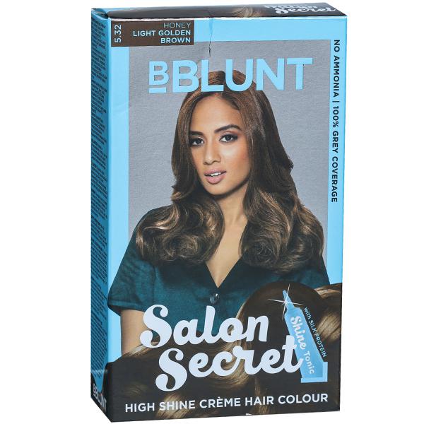 Buy B Blunt Salon Secret High Shine Creme Hair Colour  Honey Light  Golden Brown 100 g + 8 ml Online at Best price in India | Flipkart Health+