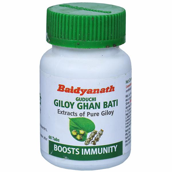 Buy Baidyanath Guduchi Giloy Ghan Bati 60 Tablets Online Sastasundar Com