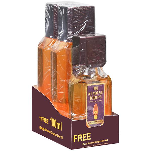Buy Bajaj Almond Drops Hair Oil (Free Bajaj Almond Drops Hair Oil 100 ml) 2  x 300 ml Online at Best price in India | Flipkart Health+