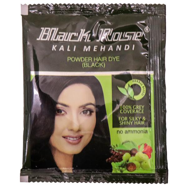 Buy Black Rose Kali Mehandi Powder Hair Dye Black No Ammonia 10