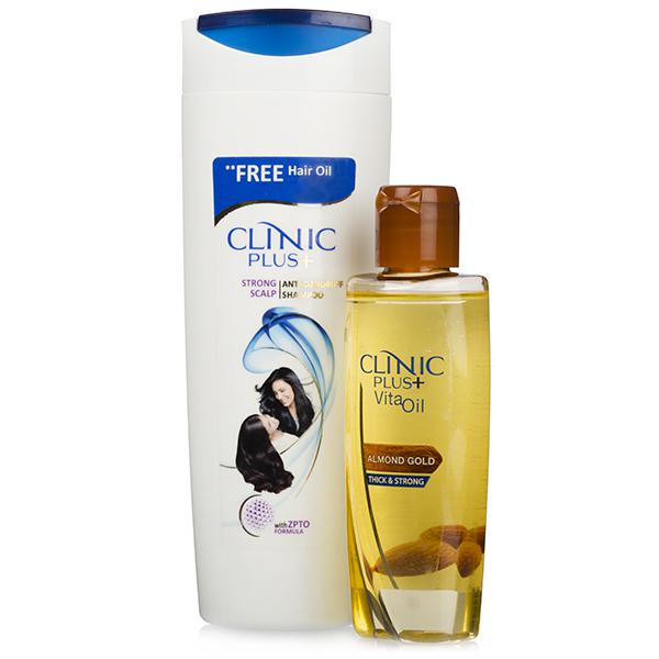 Buy Clinic Plus+ Strong Scalp Anti Dandruff Shampoo (Free Hair Oil) 175 ml  Online at Best price in India | Flipkart Health+