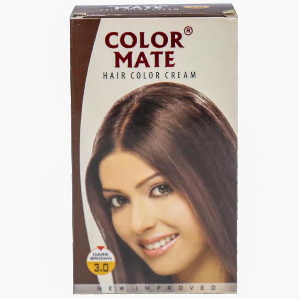 Buy Color Mate Hair Color Cream  Dark Brown 65 ml Online at Best price  in India | Flipkart Health+