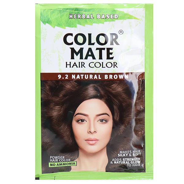 Buy Color Mate Herbal Based Hair Color  Natural Brown 15 g Online at  Best price in India | Flipkart Health+
