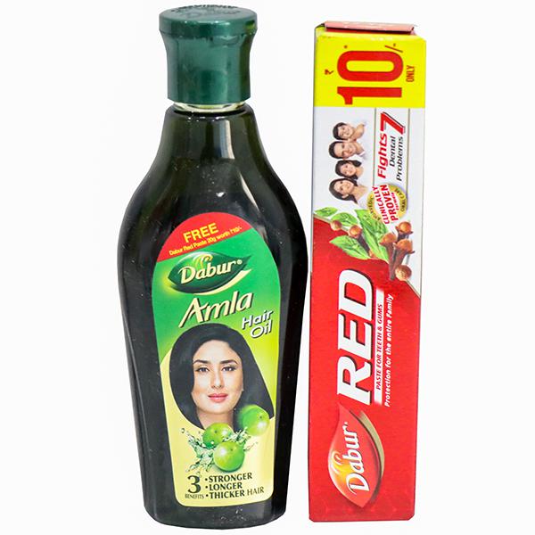 Buy Dabur Amla Hair Oil (Free Dabur Red Toothpaste 20g) 90 ml Online at  Best price in India | Flipkart Health+