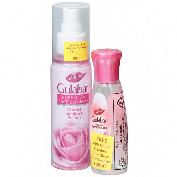 Buy Dabur Gulabari Rose Glow Face Cleanser Free Dabur Gulabari Premium Rose Water 59 Ml 100 Ml Online Sastasundar Com