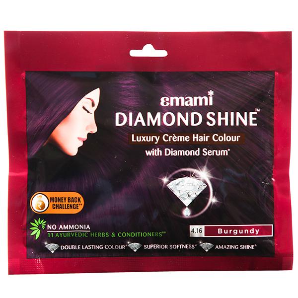 Buy Emami Diamond Shine Luxury Creme Hair Colour Burgundy (20 g + 20 ml)  Online at Best price in India | Flipkart Health+