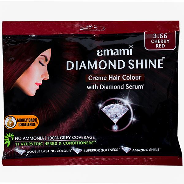 Buy Emami Diamond Shine Creme Hair Colour  Cherry Red (20 g + 20 ml)  Online at Best price in India | Flipkart Health+