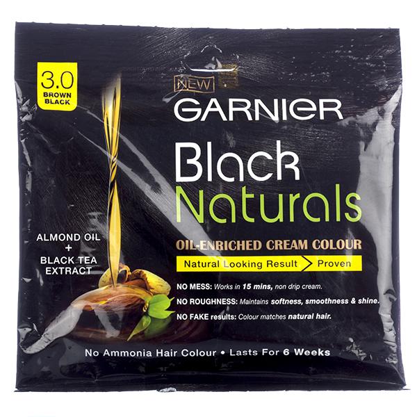 Buy Garnier Black Naturals Oil Enriched Cream Hair Colour  Brown Black  (20 g + 20 ml) Online at Best price in India | Flipkart Health+
