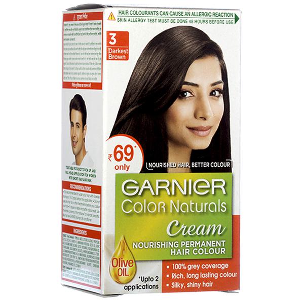 Buy Garnier Color Naturals Creme Riche Nourishing Hair Color 3 Darkest  Brown (16 g + 24 ml) Online at Best price in India | Flipkart Health+