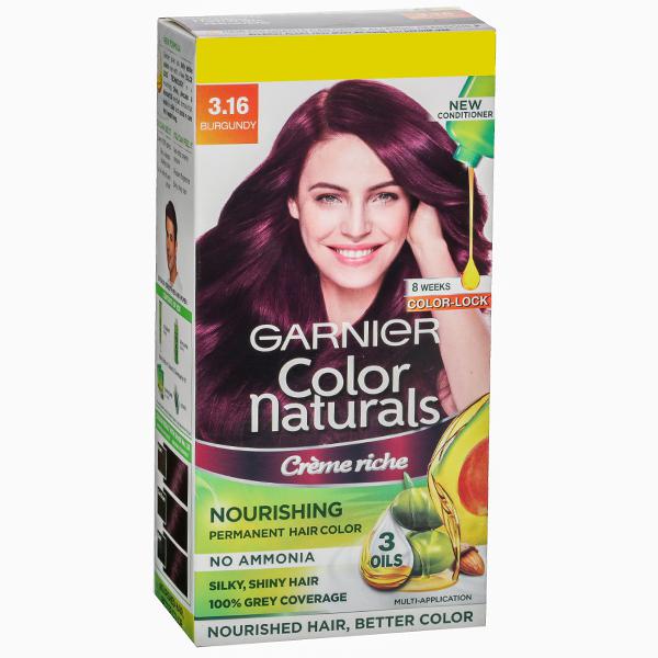 Garnier Color Naturals Creme Riche Nourishing Hair Color 3 16 Burgundy 60 Gm 60 Ml