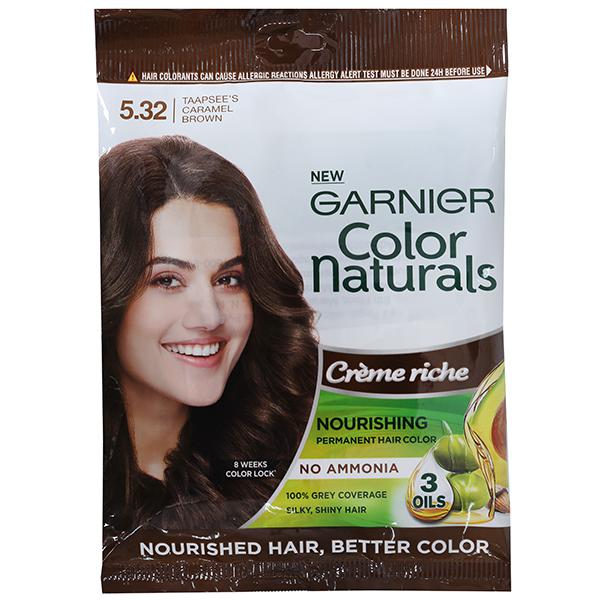 Buy Garnier Color Naturals Creme Riche Nourishing Hair Color  Taapsees  Caramel Brown (30 ml + 30 g) Online at Best price in India | Flipkart  Health+