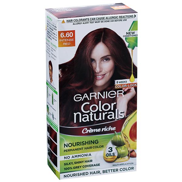 Buy Garnier Color Naturals Creme Riche Nourishing Hair Color  Intense  Red 70 ml + 60 g Online at Best price in India | Flipkart Health+