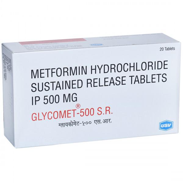 Glycomet SR 500 mg Tablet (20 Tab)
