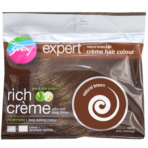 Buy Godrej Expert Rich Creme Hair Colour Natural Brown  (20 g + 20 ml)  Online at Best price in India | Flipkart Health+