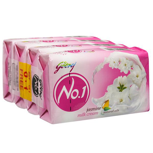 Buy Godrej No 1 Jasmine And Milk Cream Soap Buy 3 Get 1 Free 4 X 100 G Online Sastasundar Com