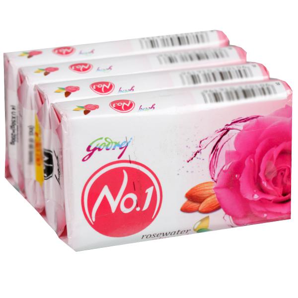 Buy Godrej No 1 Rosewater And Almonds Soap 4 X 50 G Online