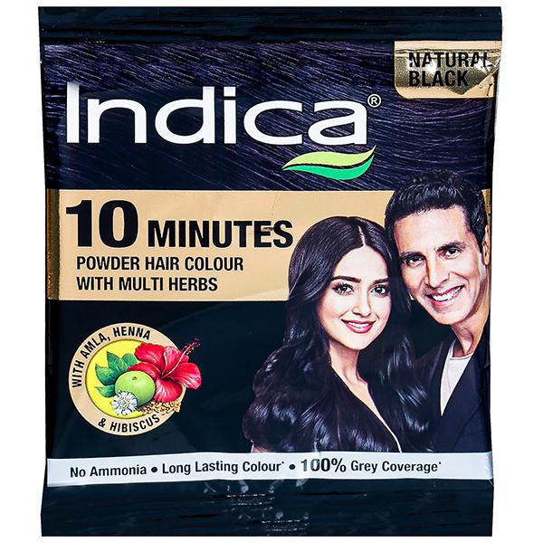 Buy Indica 10 Minutes Hair Colour Powder With Multi Herbs Natural Black 5 g  Online at Best price in India | Flipkart Health+