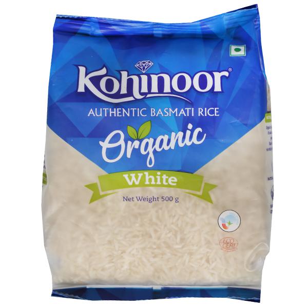 Buy Kohinoor Organic White Authentic Basmati Rice 500 g Online at Best ...