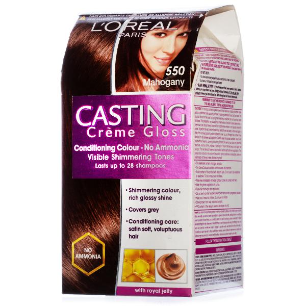 Buy Loreal Paris Casting Creme Gloss Conditioning Hair Colour 550 Mahogany  ( g + 72 ml) Online at Best price in India | Flipkart Health+