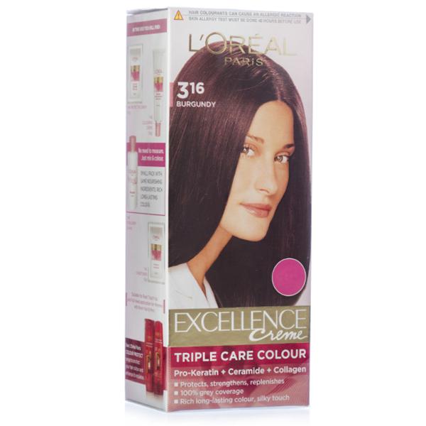 Buy Loreal Paris Excellence Creme Hair Colour  Burgundy (26 g + 24 ml)  Online at Best price in India | Flipkart Health+