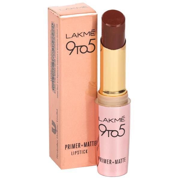 Lakme 9 to 5 Primer and Matte Lip Color, Blushing Nude, 3 
