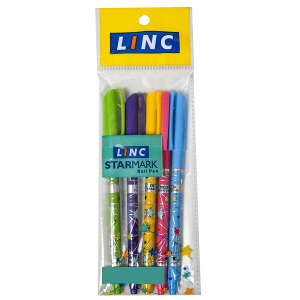 Buy Linc Starmark Blue Ball Pen 5 Pcs Online| SastaSundar.com