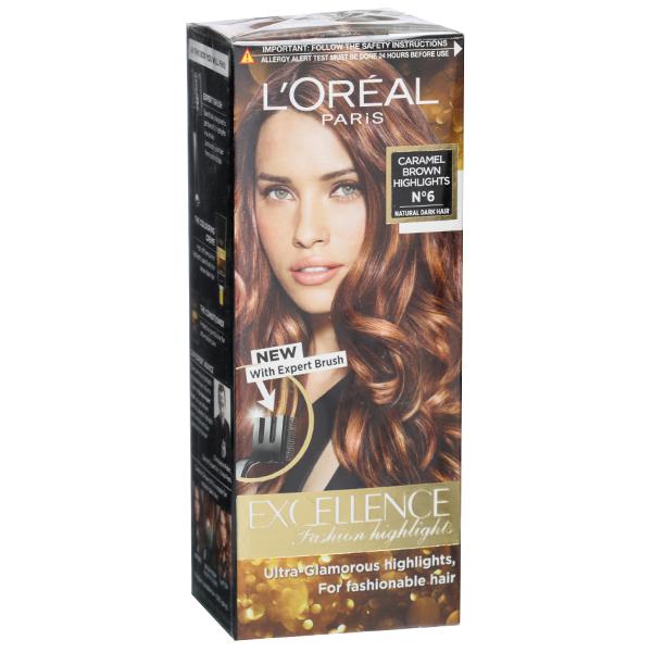 Buy Loreal Paris Excellence Fashion Highlights 6 Caramel Brown (16 g + 24  ml) Online at Best price in India | Flipkart Health+