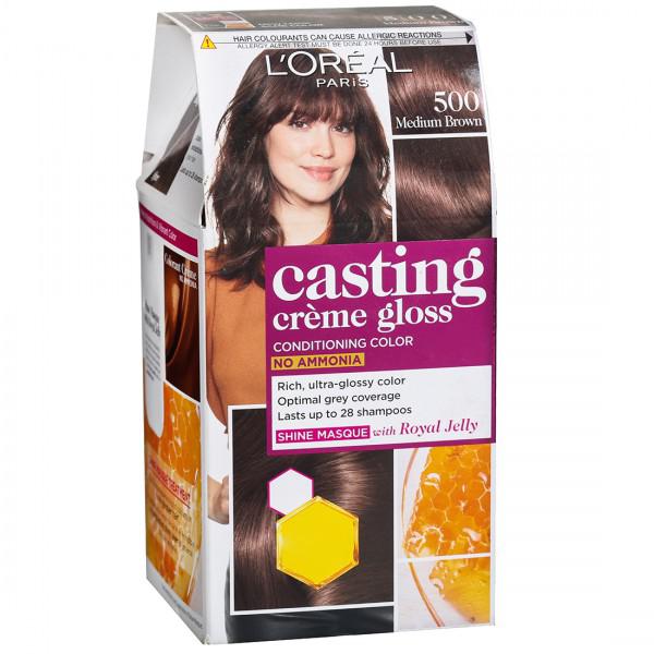 Buy Loreal Paris Casting Creme Gloss Conditioning Hair Colour 500 Medium  Brown ( g + 72 ml) Online at Best price in India | Flipkart Health+