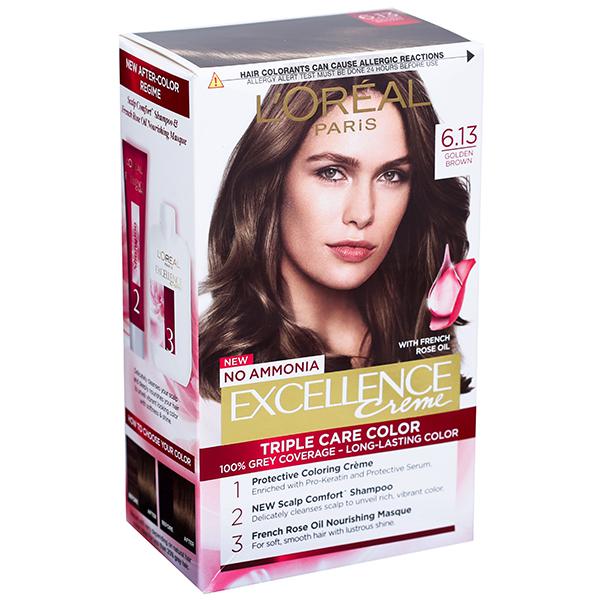 Buy Loreal Paris Excellence Creme Hair Colour  Golden Brown (100 g + 72  ml) Online at Best price in India | Flipkart Health+