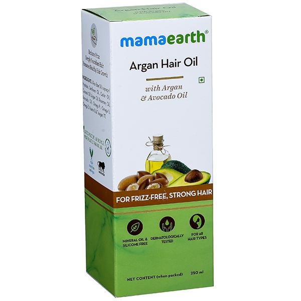 Buy Mamaearth Argan Hair Oil for Frizz-Free, Strong Hair 250 ml Online at  Best price in India | Flipkart Health+