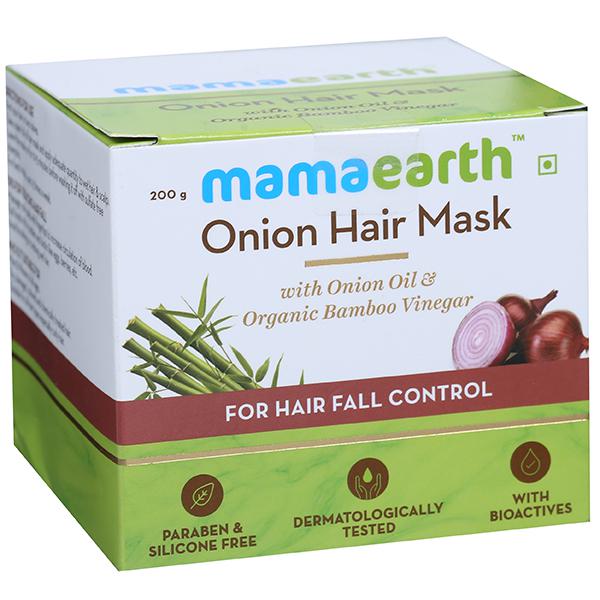 Buy Mamaearth Onion Hair Mask with Onion Oil & Organic Bamboo Vinegar for  Hair Fall Control 200 g Online at Best price in India | Flipkart Health+