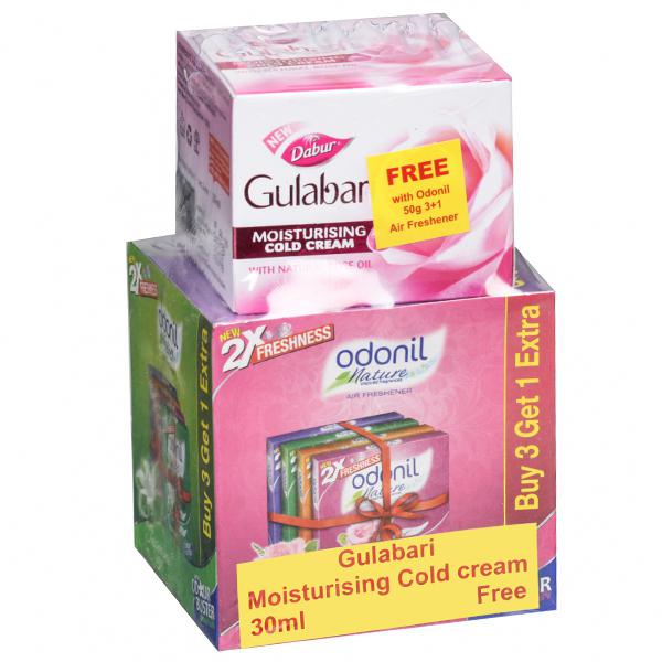 Buy Odonil Mix Cp Air Freshner Buy 3 Get 1 Free Dabur Gulabari Cold Cream 30 Ml 4 X 50 G Online Sastasundar Com