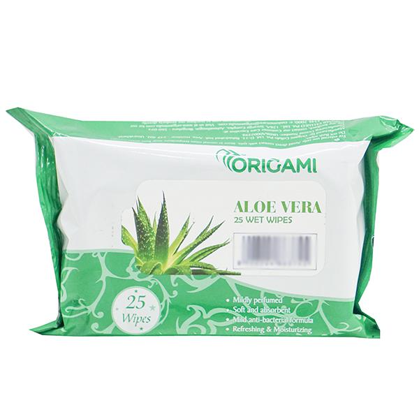 Buy Origami Aloe Vera Wet Wipes 1520 Cm 1 Ply 25 Pcs