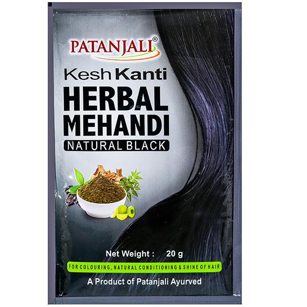 Buy Patanjali Kesh Kanti Herbal Mehandi Natural Black 20 g Online at Best  price in India | Flipkart Health+