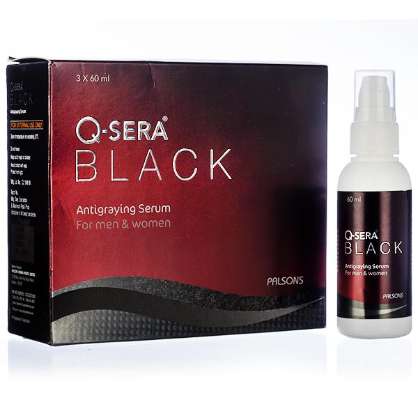 Buy Q Sera Black Antigraying Serum 60 ml x Pack Of 3 Online at Best price  in India | Flipkart Health+
