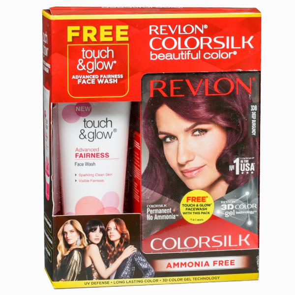 Buy Revlon Colorsilk Hair Color Deep Burgundy 3DB (Free Revlon Touch & Glow  Face Wash 50 g) (40 ml + 40 ml +  ml) Online at Best price in India |  Flipkart Health+