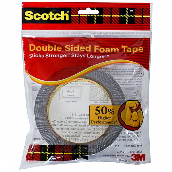 Buy Scotch Double Sided Foam Tape 2 4 Cm X 3 M Online Sastasundar Com