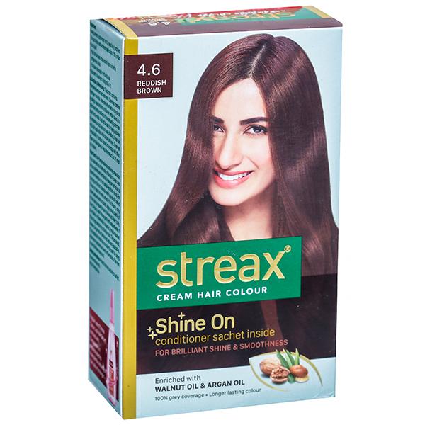 Buy Streax 4 6 Reddish Brown Cream Hair Colour 25 Gm 25 Ml