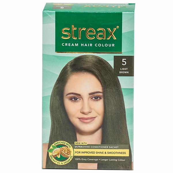 Buy Streax 5 Light Brown Cream Hair Colour 1 Set Online