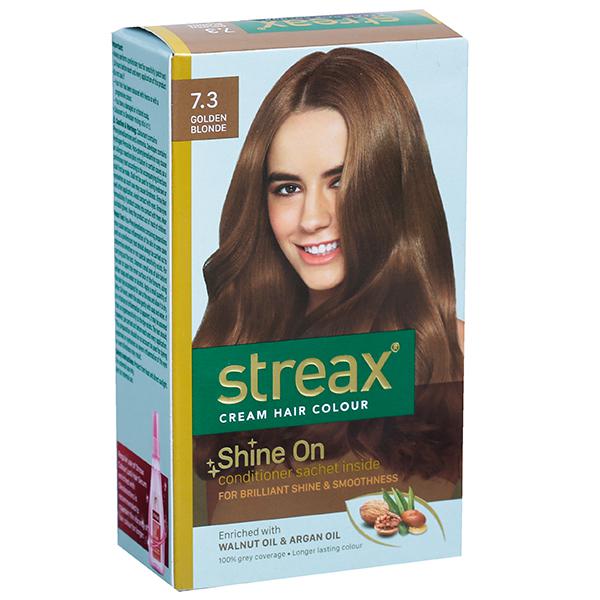 Buy Streax Cream Hair Colour  Golden Blonde (25 g + 25 ml + 2 x 5 g)  Online at Best price in India | Flipkart Health+
