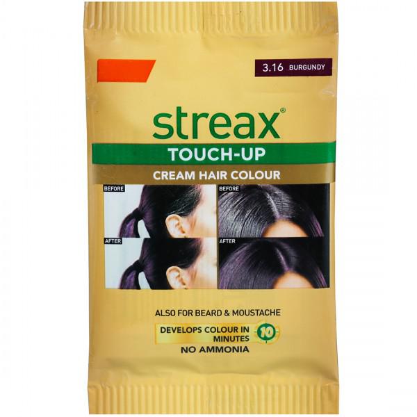 Buy Streax Touch Up Cream Hair Colour 10 Minutes  Burgundy (5 g + 5 ml)  Online at Best price in India | Flipkart Health+