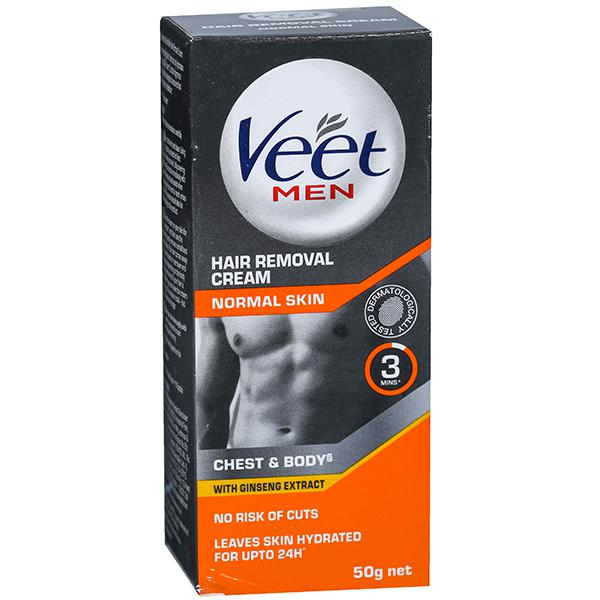 Buy Veet Men Normal Skin Chest & Body Hair Removal Cream 50 g Online at  Best price in India | Flipkart Health+