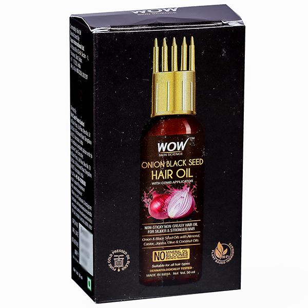 Buy Wow Skin Science Onion Black Seed Hair Oil with Comb Applicator 50 ml  Online at Best price in India | Flipkart Health+