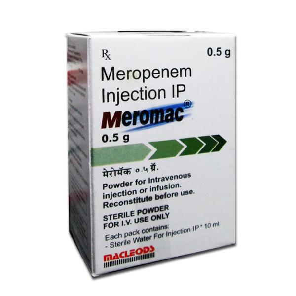 Meromac Injection 0.5 gm: Price, Overview, Warnings, Precautions, Side  Effects & Substitutes - MACLEODS PHARMACEUTICALS LTD | SastaSundar.com