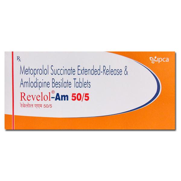 Revelol AM 50/5 mg Tablet (7 Tab): Price, Overview, Warnings, Precautions,  Side Effects & Substitutes - IPCA | SastaSundar.com