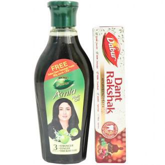 Buy Dabur Amla Hair Oil (Free Dabur Dant Rakshak Ayurvedic Paste 40 g) 180  ml Online at Best price in India | Flipkart Health+