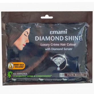 Buy Emami Diamond Shine Luxury Creme Hair Colour Dark Brown (20 g + 20 ml)  Online at Best price in India | Flipkart Health+