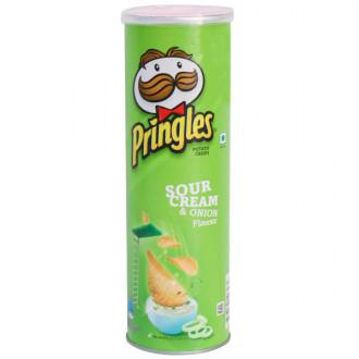 Buy Pringles Potato Crisps Sour Cream & Onion Flavour 107 g Online at ...