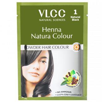 Buy Vlcc Henna Natura Colour (Natural Black 1) 10 g Online at Best price in  India | Flipkart Health+
